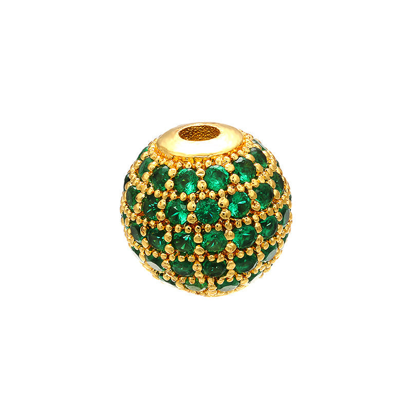 Wholesale Copper Micro Inlaid Diamond Ball Beads